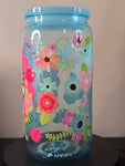 Acrylic Cup - Blue Hello Kitty Floral