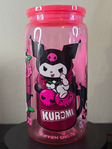 Acrylic Cup - Pink Kuromi Coffee *B Grade*