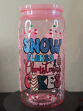 Acrylic Cup - Pink Flakes & Cakes *B Grade*