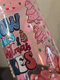 Acrylic Cup - Pink Flakes & Cakes *B Grade*