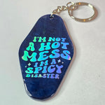 Retro Hotel Keychain - Hot Mess