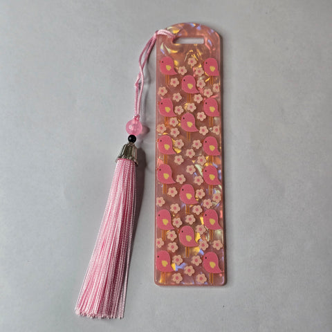 Acrylic Bookmark - Pink Birds