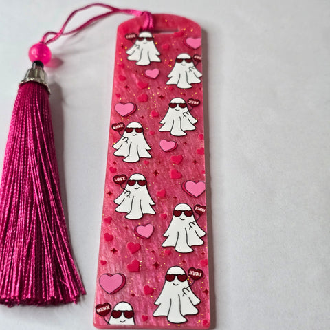 Acrylic Bookmark - Heart Ghosts