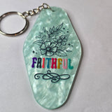 Retro Hotel Keychain - Faithful